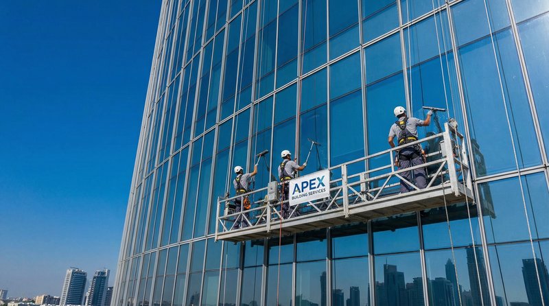 تنظيف الواجهات والنوافذ العالية في الكويت